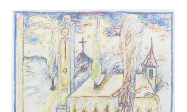 Günter Brus Tag-Nacht-Gleiche 290 &times; 400 mm (11,4 &times; 15,7 in)