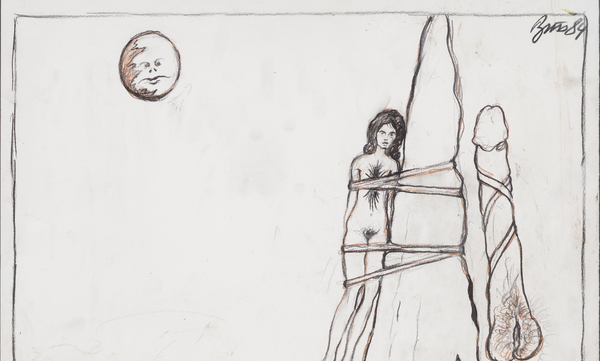 Günter Brus Jedwede Suche nach Bedeutung ist eine erklärte Seelenhäutung 625 &times; 440 mm (24,6 &times; 17,3 in)